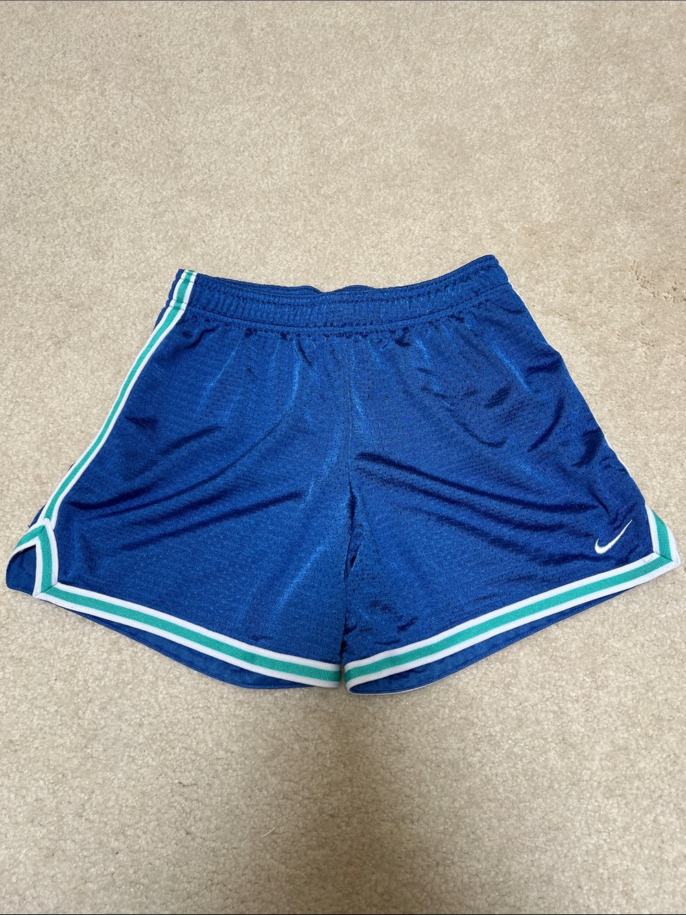 Nike Royal Blue Running Shorts with Teal & White Trim